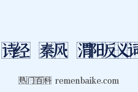 诗经·秦风·渭阳反义词是什么意思的图片
